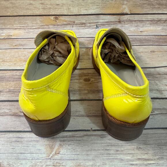 Rachel Comey Womens Banana Yellow Patent Leather Annie Loafer Slip On Shoes 7 - Picture 6 of 9